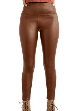 Aritzia Wilfred Free Daria Pant Women Medium Brown Vegan Leather